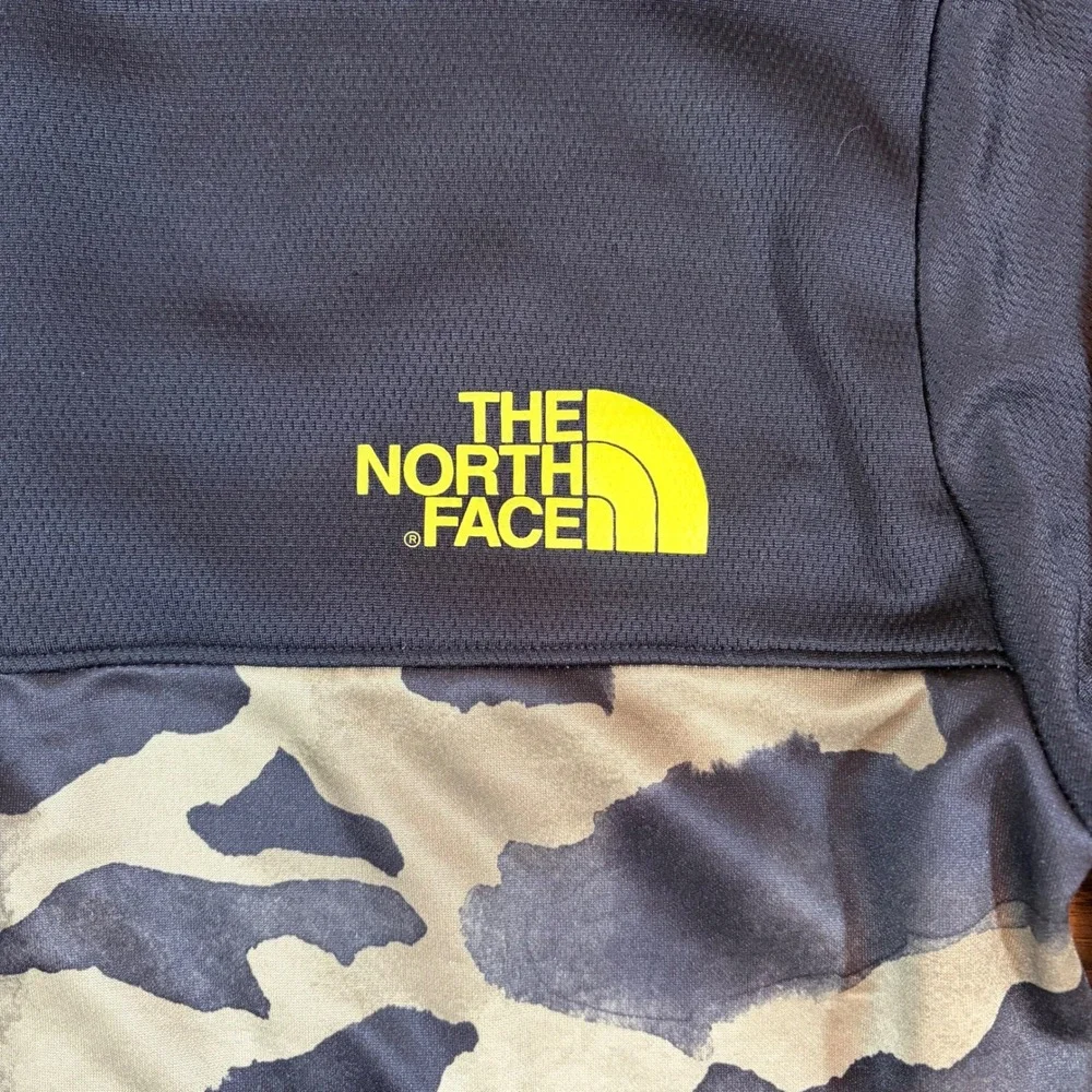 The North Face Mens Full Zip Hoodie Camo Black Yellow Logo Sweatshirt Size M - Picture 13 of 16